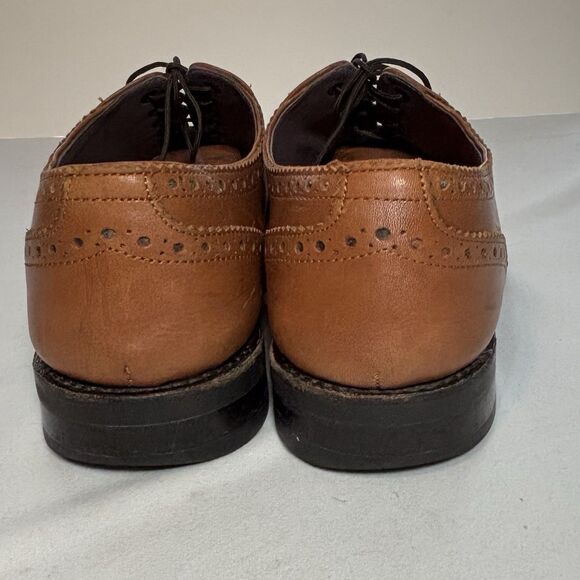 Samuel Windsor Wing Tip Shoes Brown Brogue Oxford Italian Leather BV126 - Picture 6 of 10